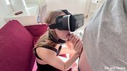 Sneaky stepson fucks his naive stepmom while she is in virtual reality