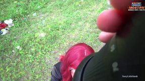 Busty Nympho Rides Strangers in the Woods - Outdoor Adventure with Big Tits MILF