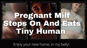 Pregnant MILF Eats The Tiny Intruder