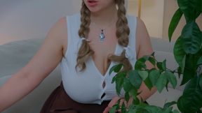 Busty MILF's Secret Garden: Plant Care Turns Into Pussy Play... Door Opens!