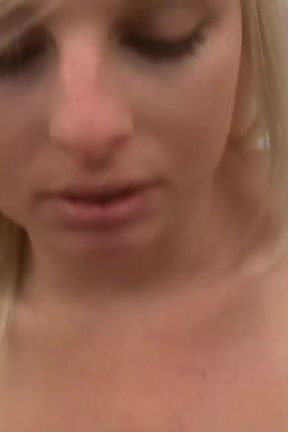 Horny Blonde Next Door: Firm Tits and Shaved Pussy, Hard Cock Suck