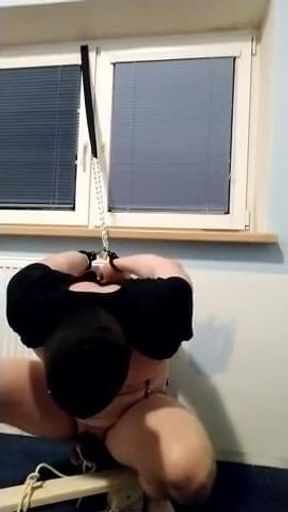 Begging slave punished for trying to get out of chastity