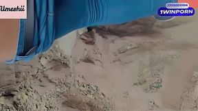 Sri Lanka's best duo gets down and muddy in the forest! Real homemade romp with huge knockers and ass! 60fps HD porn!