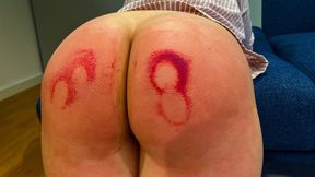 Bunny spanked OTK, Tawse and Wooden Paddle