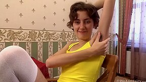 Hairy Girl Alisa Likes Masturbating Over Homework