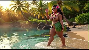 Moana Pleasant Village Daily Nude Routine Beach Lagoon Fruits All Fours With Tattooed Men