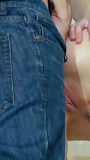 Housewife is fucked with a dildo, taken anally and pumped full of creampie in her ass   Clip 3
