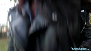 Public Agent Mouthful of cum and fuck for sexy brunette babe Sasha Colibri