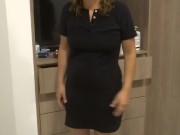 My latina wife, hairy gets excited on the beach, she masturbates in front of guy, cumshot on