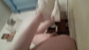 Angel Sapphire playing with cock and asshole