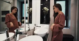 Businesswomen Adara and Audiard in intense girl-on-girl action