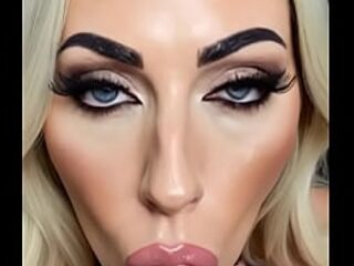 POV: mother I'd like to fuck takes cum in her throat but keeps on sucking