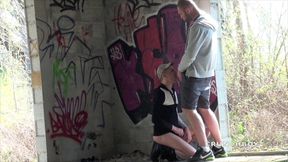 arab fucked outdoor by bear dominant