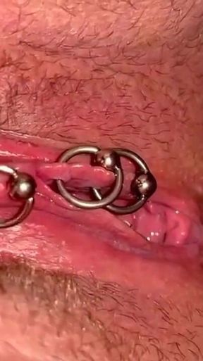 My First Time Haired Pussy Pee and Moving Clit and Asshole
