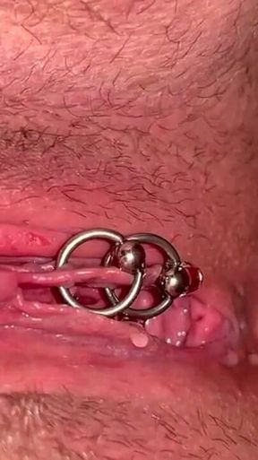 My First Time Haired Pussy Pee and Moving Clit and Asshole