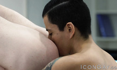 Nick Fitt loves getting his ass rammed by Aaron Bloncos dick