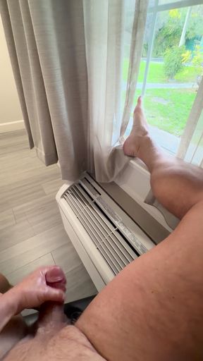 Playing at a hotel - exposing myself in the window