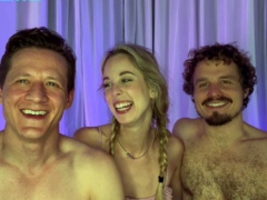 Petite blonde Millie Morgan gets tag teamed and a double