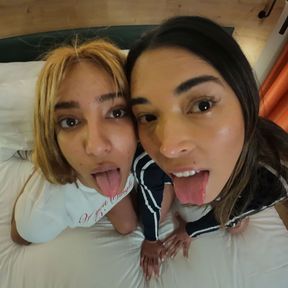 Lesbian Sex with My Friend and Threesome with Her Boyfriend