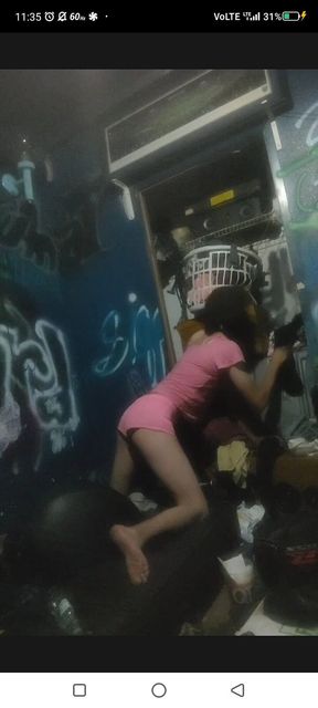 Hot Crossdresser Grinding, Stripping, Dry Humping