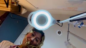 POV DOM Hygienist cleans your teeth & since you are cavity free I jerk you off, but don't allow you to cum, I make you edge and watch me play