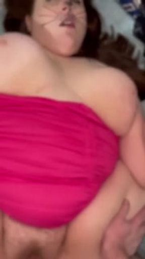 Slutty bbw enjoys a hard fucking and cum in and on her pussy 💦💦