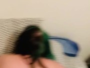 Chubby goth slut gets dicked down by boyfriends 9 inch cock + squirting