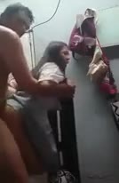 Brunette makes love