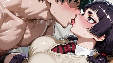 Midoriya (MHA) x Izumo (Blue Exorcist) AI
