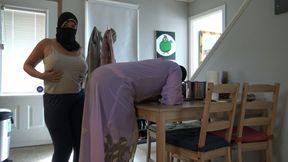 French Moroccan Lesbians Having Sex in the Kitchen