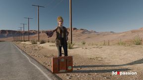 Roadside Sex Vibes in a Painted Van - Sloppy Blowjob, Reverse Cowgirl, Missionary &amp; Cumshot