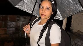 Busty College Girl Is It's a Rainy Day! Deepthroat