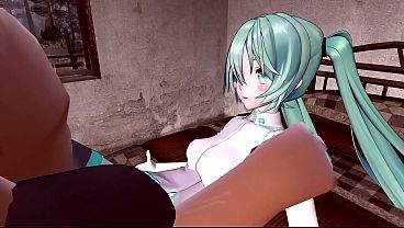 Scout fucked Hatsune Miku and cum inside her, but she asked him not to cum inside her.