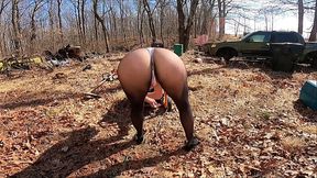 RV camping - Thong leotard and pantyhose