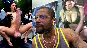 extra long cock transgender girl cums hard while getting anal fucked by a clanker, ai generated