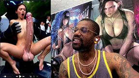 extra long cock transgender girl cums hard while getting anal fucked by a clanker, ai generated