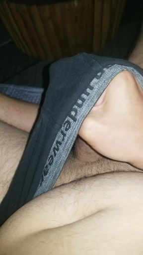 My masturbates on the couch