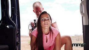 Real porn bombshell Silvia Dellai gives head and fucks wild outdoors