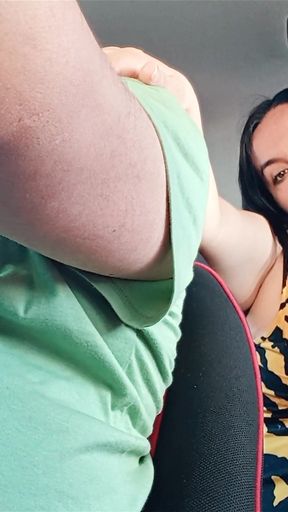 My BBW Passenger Shows Me Her Tits in the Taxi - Uber