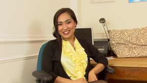 Amy Latina Strips From Her Secretarial