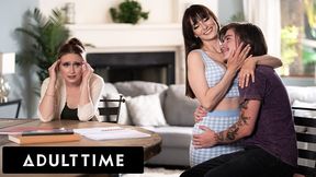 Conquering Lexi Luna and Laney Grey at blowjob smut