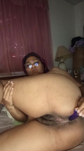 Hairy vaginal and anal masturbation   Clip 1