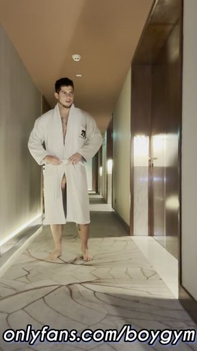 My BIG COCK, In The Hotel Exhibition💦