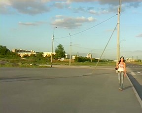 Pick up brunette hair and fuck public