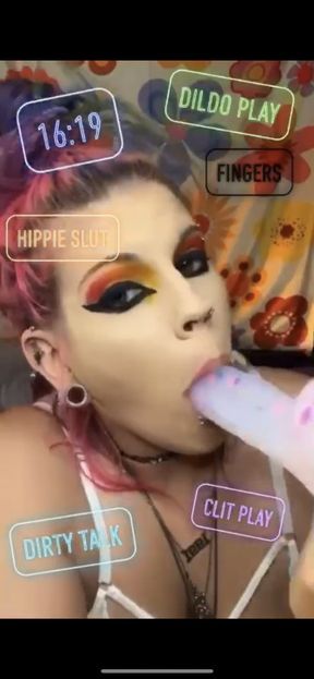 HIPPIESLUT Dirty Talk Dildo Play