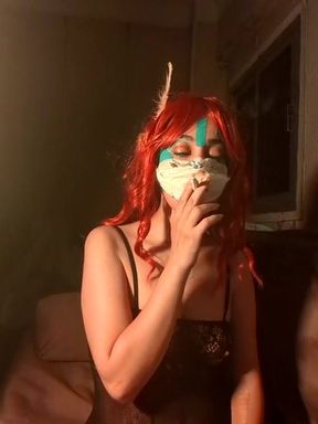 Mysterious ginger beauty shares intimate solo pleasure in her private space
