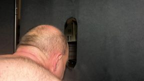 slave sucks Goddess's MXDominion's strapon through gloryhole