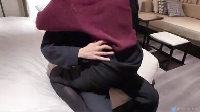 Japanese wife creampie slut fucks young cock at Tokyo Station POV