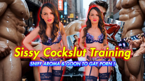 Sissy Cockslut Training: Inhale Aroma and Goon to Gay Porn 4K