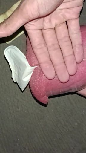 Key moment from "First Time Using My Homemade Pussy Toy - Felt Too Real! 💦"